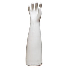 Large Retro Glazed Porcelain Rubber Glove Mold C.1997
