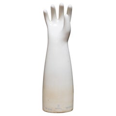 Large Retro Glazed Porcelain Rubber Glove Molds C.1980