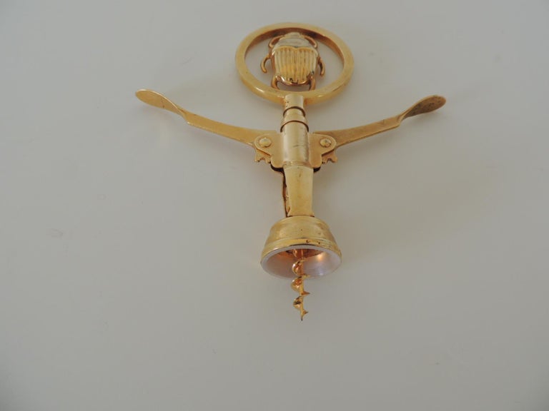 Large Vintage Gold Beetle Wine Bottle Opener from Italy at 1stDibs
