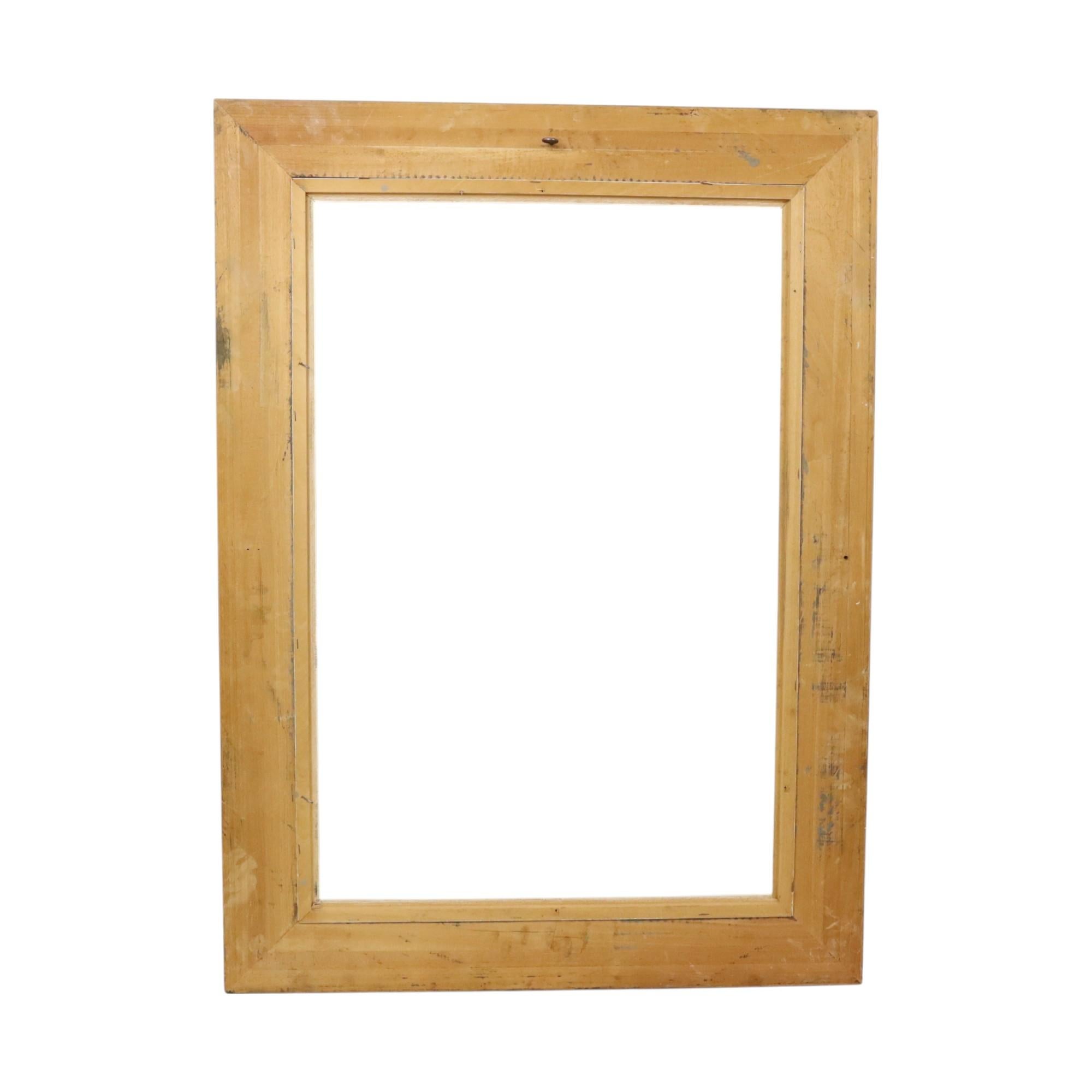 Großer Vintage Goldrahmen Barock Stil Klassisch Kiefer Wood 114cm im Angebot 7