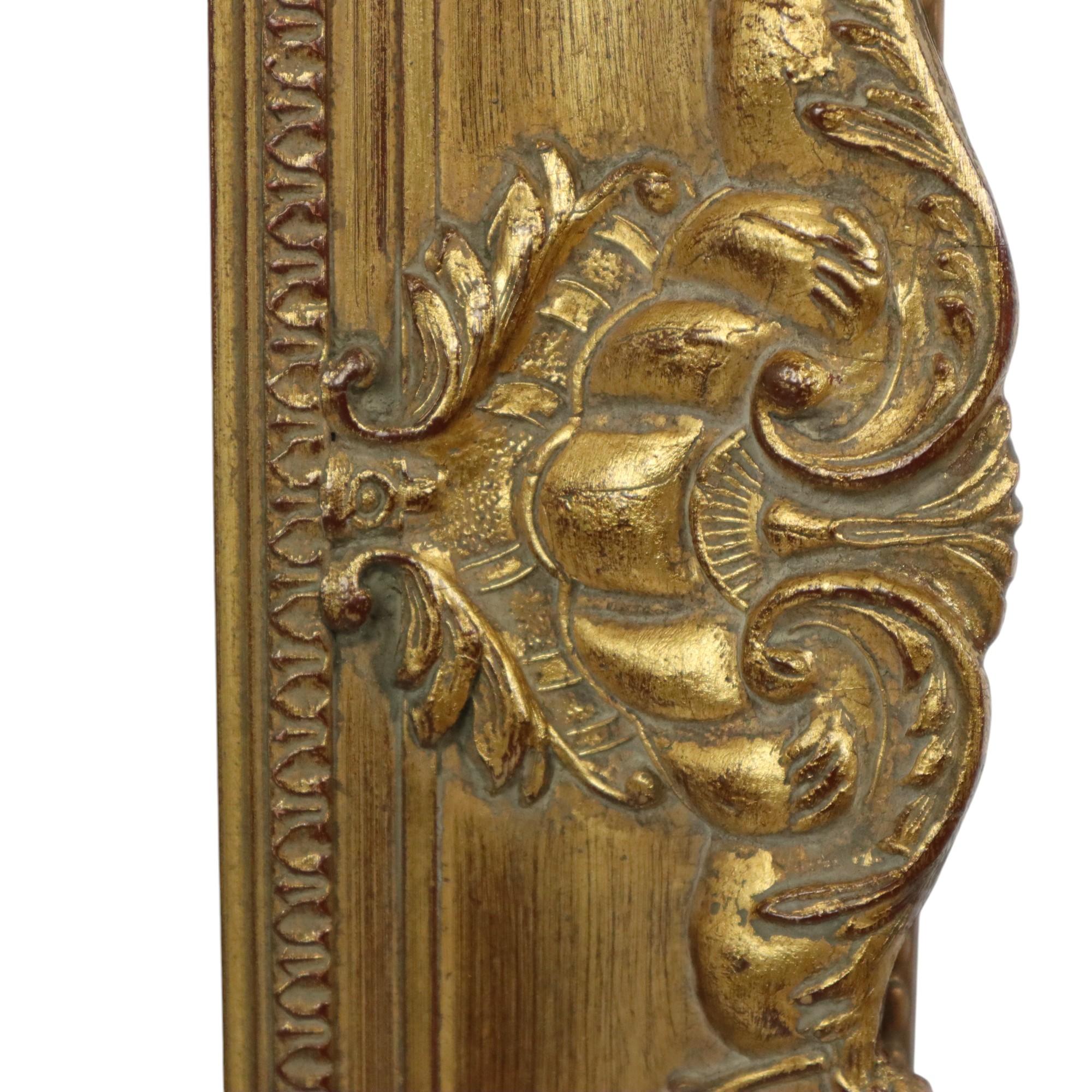 Großer Vintage Goldrahmen Barock Stil Klassisch Kiefer Wood 114cm (Frühes 20. Jahrhundert) im Angebot
