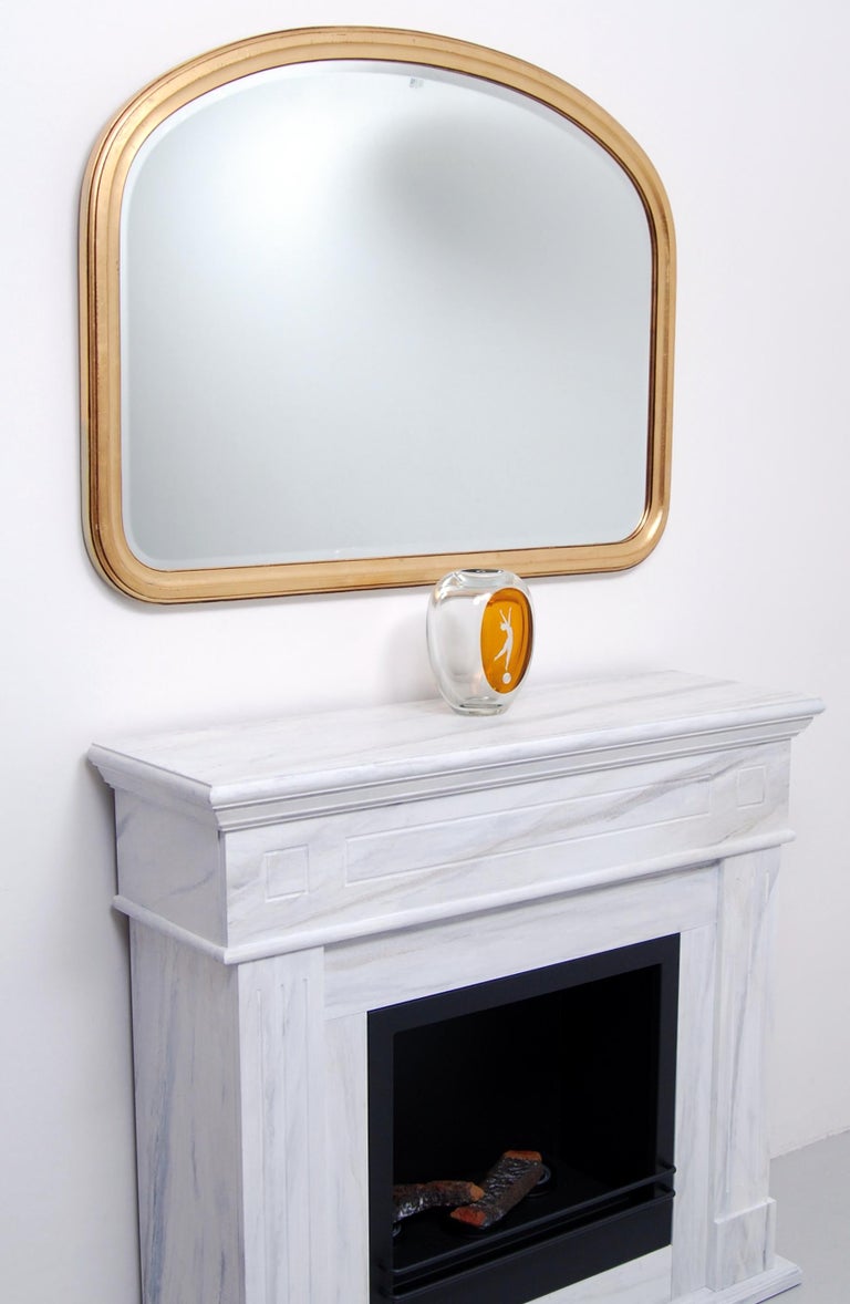 Large Vintage Gold Over Mantel Mirror at 1stDibs