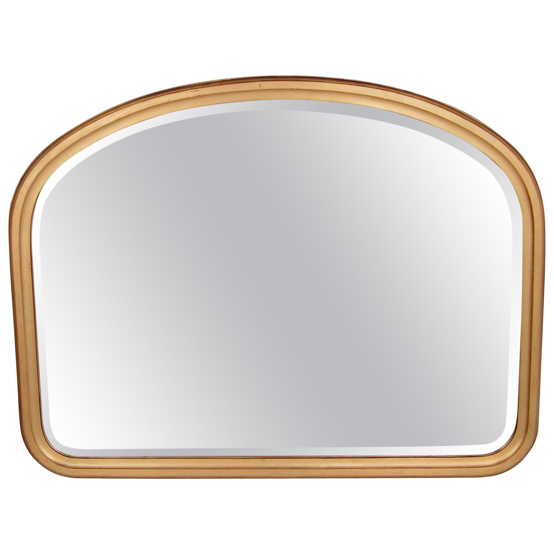 Large Vintage Gold Over Mantel Mirror at 1stDibs
