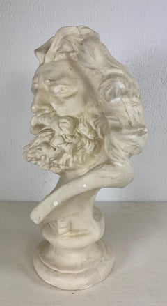 Large Vintage Greco Roman Classical Plaster Bust