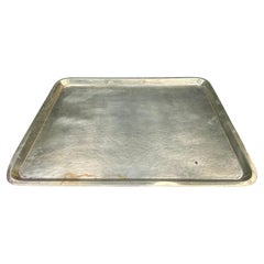Large Vintage Hammered Brass Tray