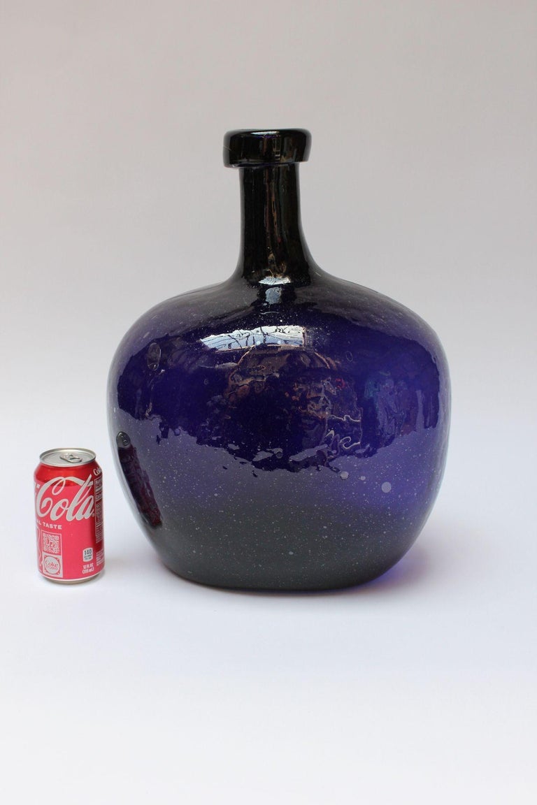 Large Vintage HandBlown Indigo Demijohn / Carboy For Sale at 1stDibs
