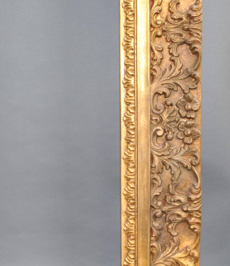 Large Vintage Hand Carved Wood Gilt Picture Frame at 1stDibs large