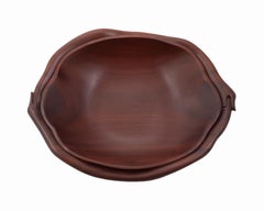 Large Vintage Hand Carved Wooden Ouroboros Snake Bowl