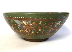 Large Vintage Hand Crafted Mexican Art Pottery Bowl