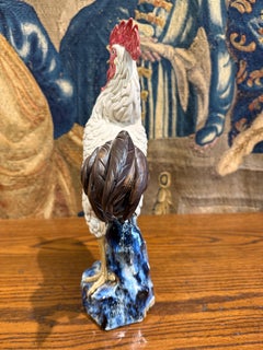 Large Vintage Hand-Crafted Stoneware Rooster Figure, 1900s