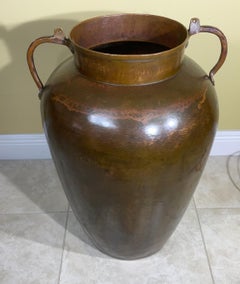 Large Vintage Hand Hammered Copper Vessel