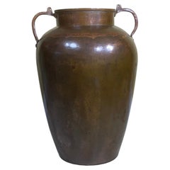 Large Antique Hand Hammered Copper Vessel