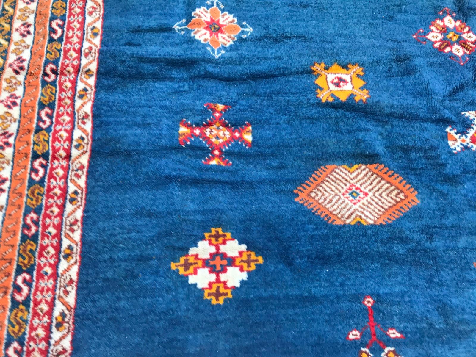 Large Vintage Hand Knotted Moroccan Rug 2
