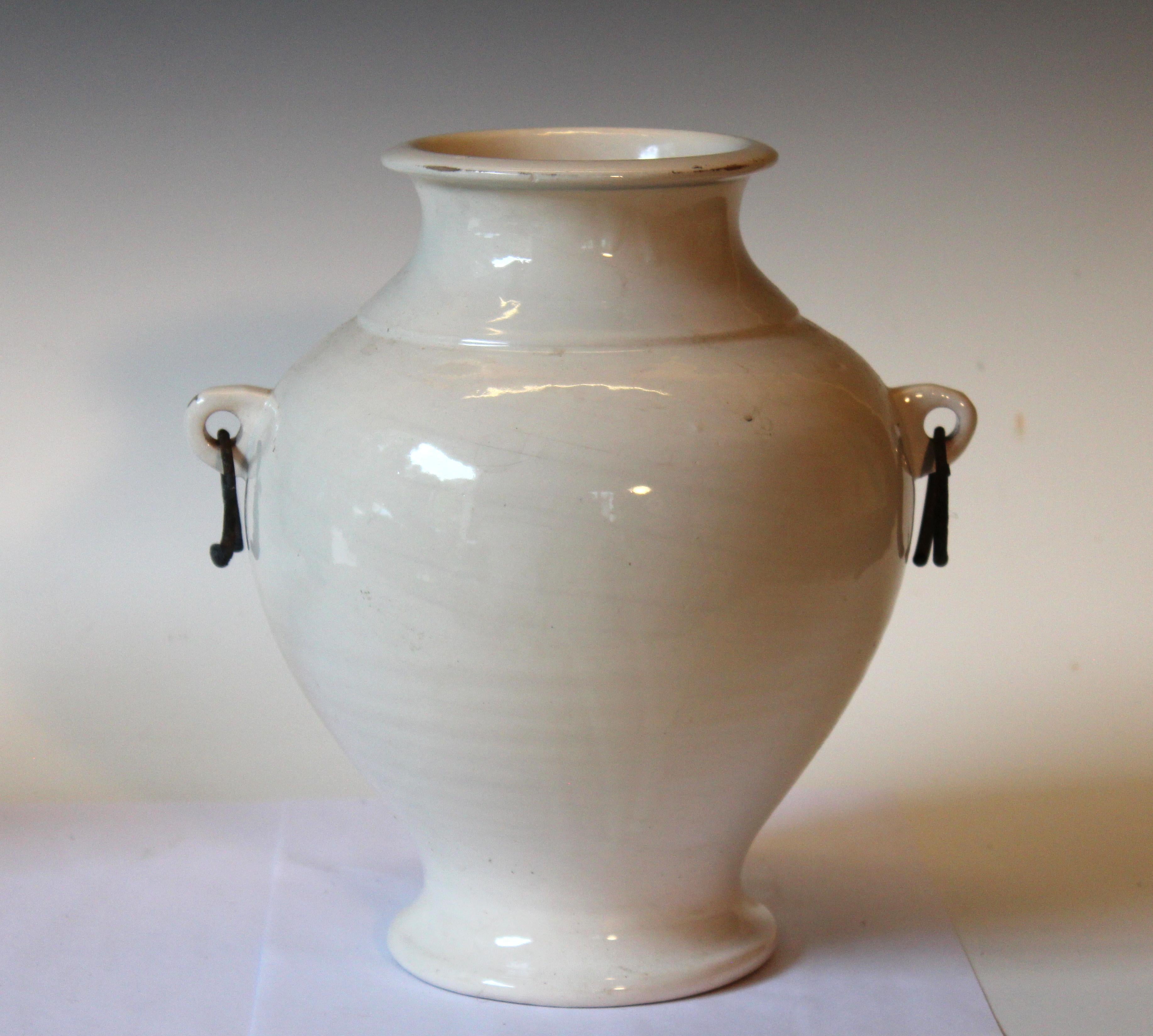 Large Vintage Hand Turned Italian Faience Majolica Art Pottery Studio Vase 3