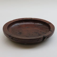 Large Vintage Hand Turned Red Gum Decorative Wooden Bowl