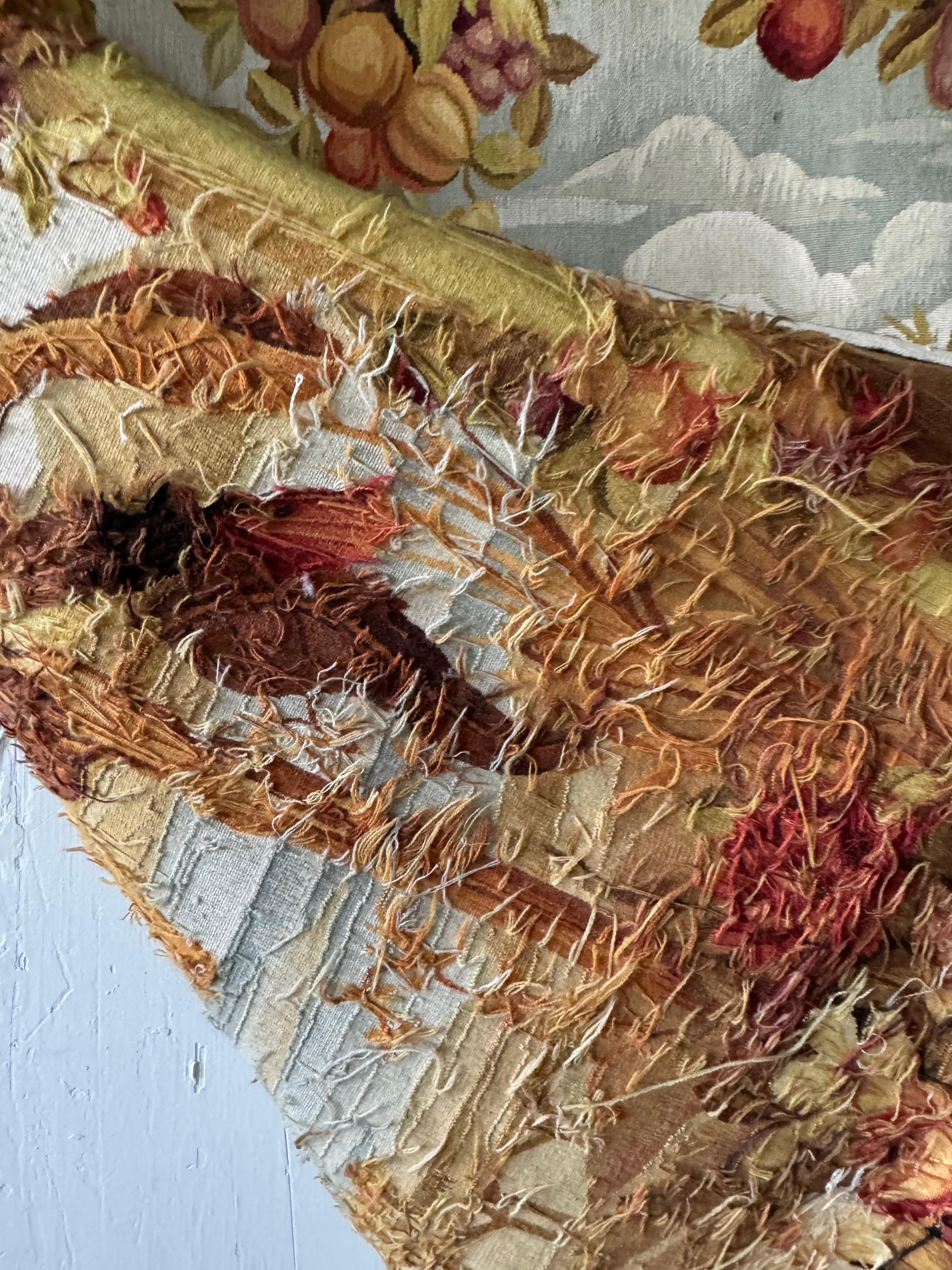 Large Vintage Handwoven Chinoiserie/Asian Tapestry For Sale 9
