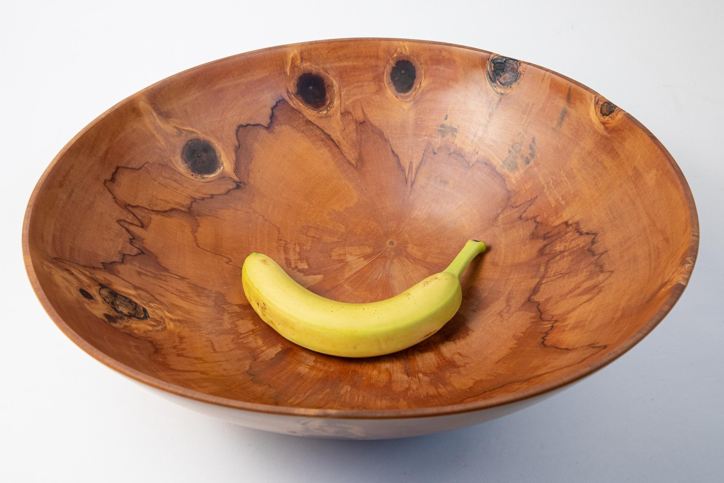 Modern Large Hawaiian Turned Wood Art Bowl by Syd Vierra For Sale