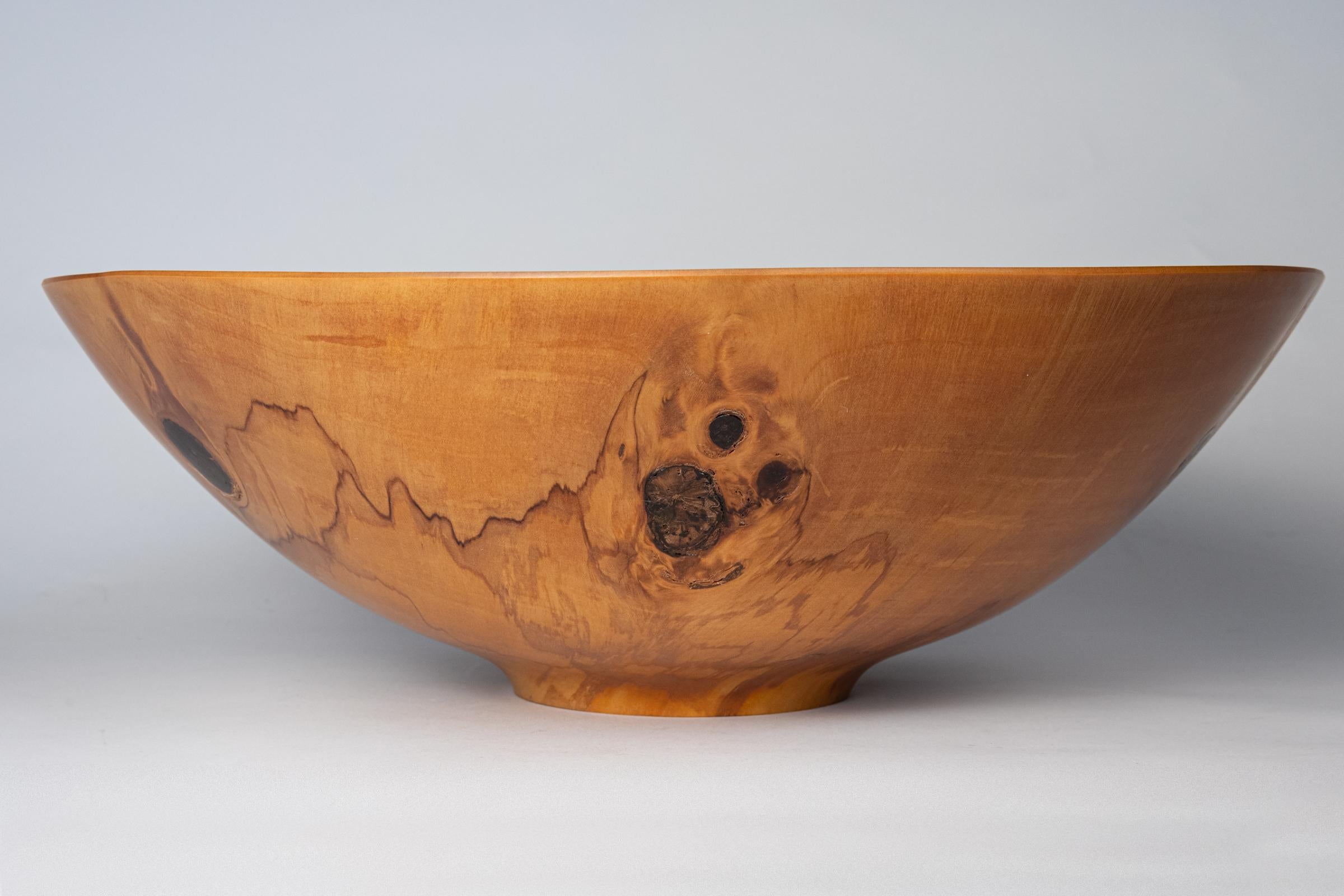 Contemporary Large Hawaiian Turned Wood Art Bowl by Syd Vierra For Sale