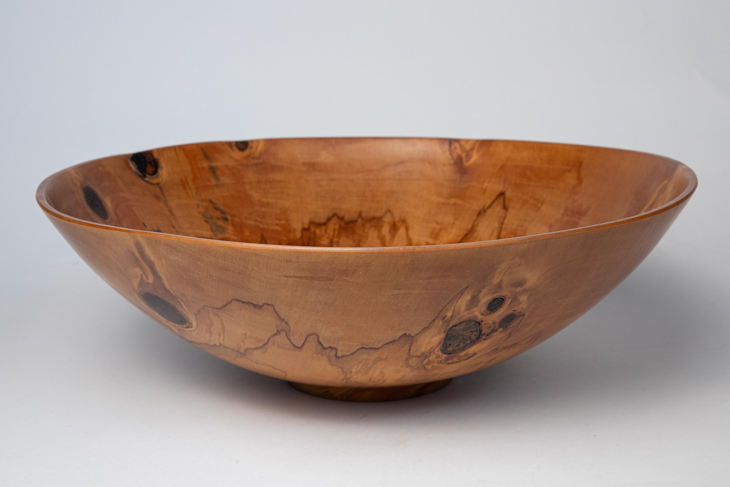 Large Hawaiian Turned Wood Art Bowl by Syd Vierra For Sale 1