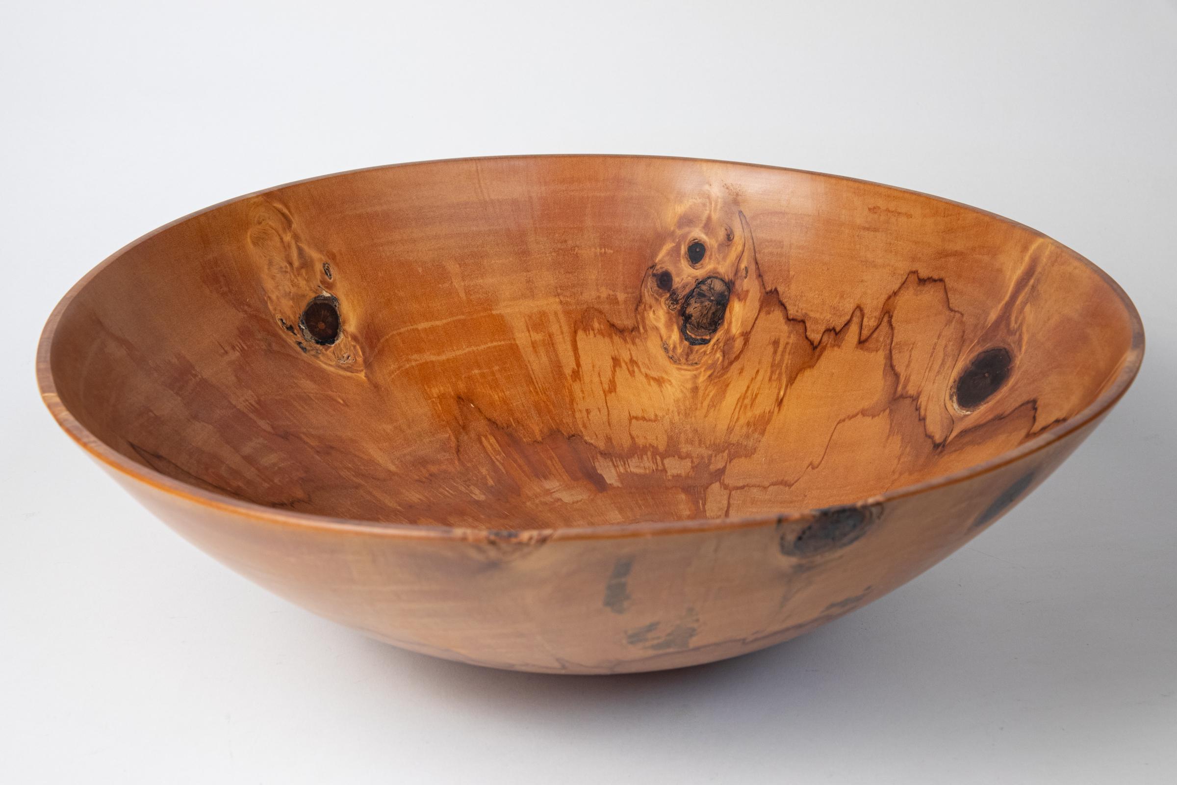 Large Hawaiian Turned Wood Art Bowl by Syd Vierra For Sale 2