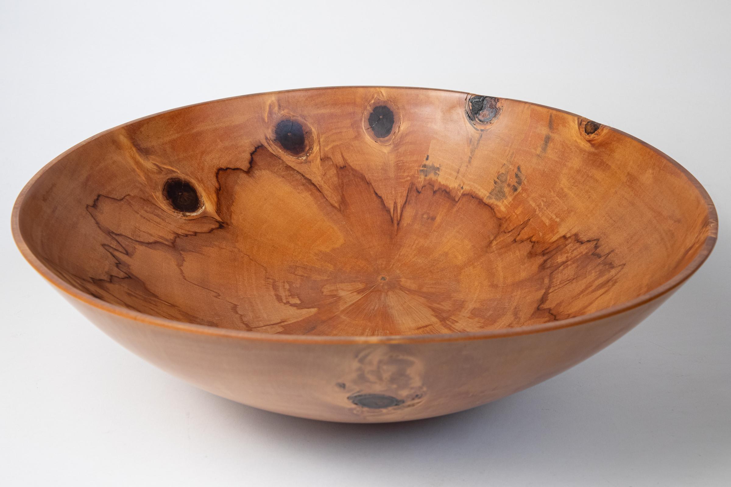 Large Hawaiian Turned Wood Art Bowl by Syd Vierra For Sale 3
