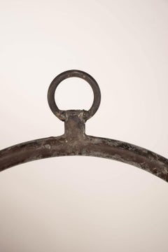 Large Vintage Hexagonal Glass Paneled Domed Green Patina Copper Lantern