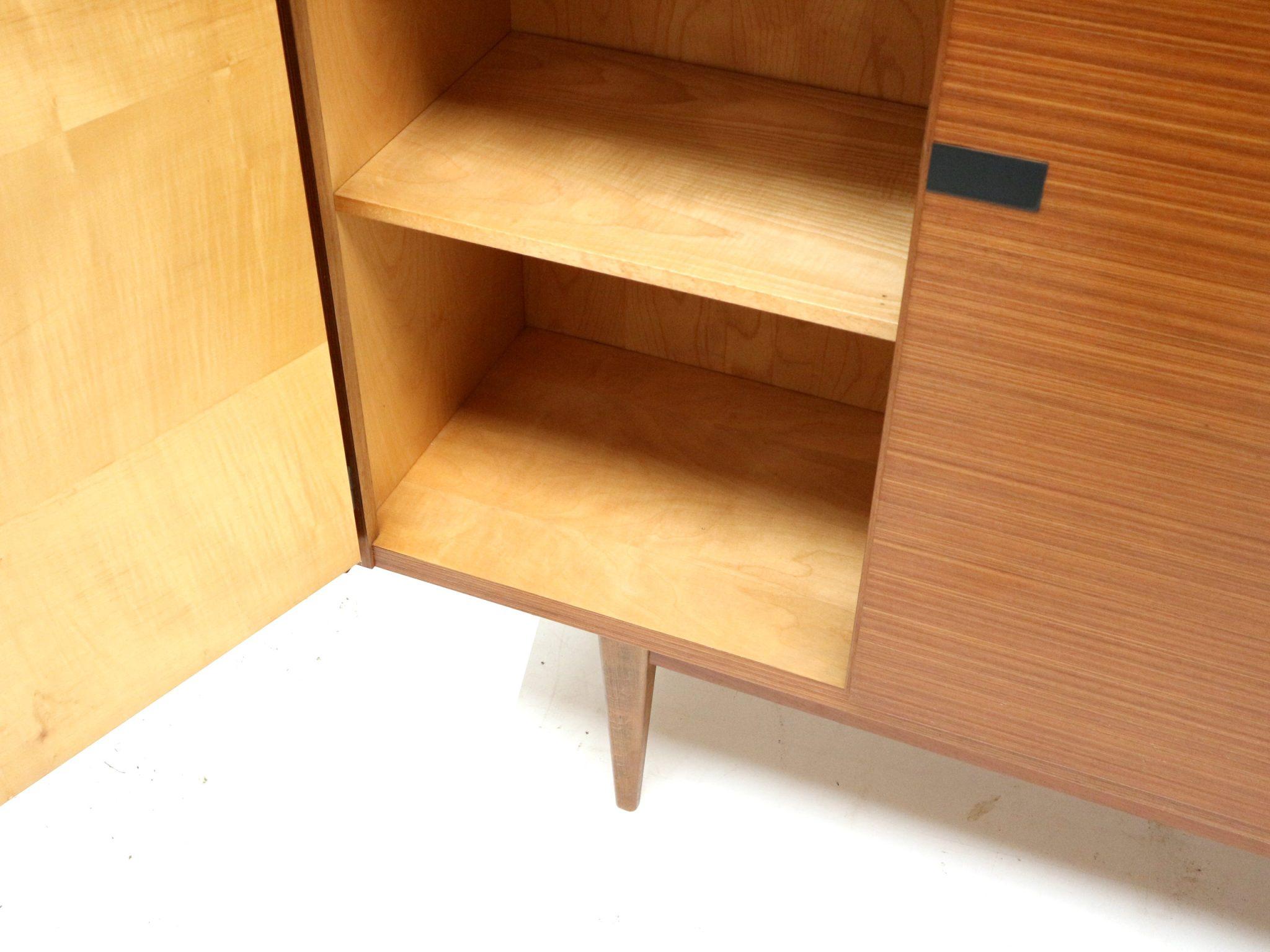 Large vintage highboard sideboard / wall unit made of teak from the 1960s For Sale 3
