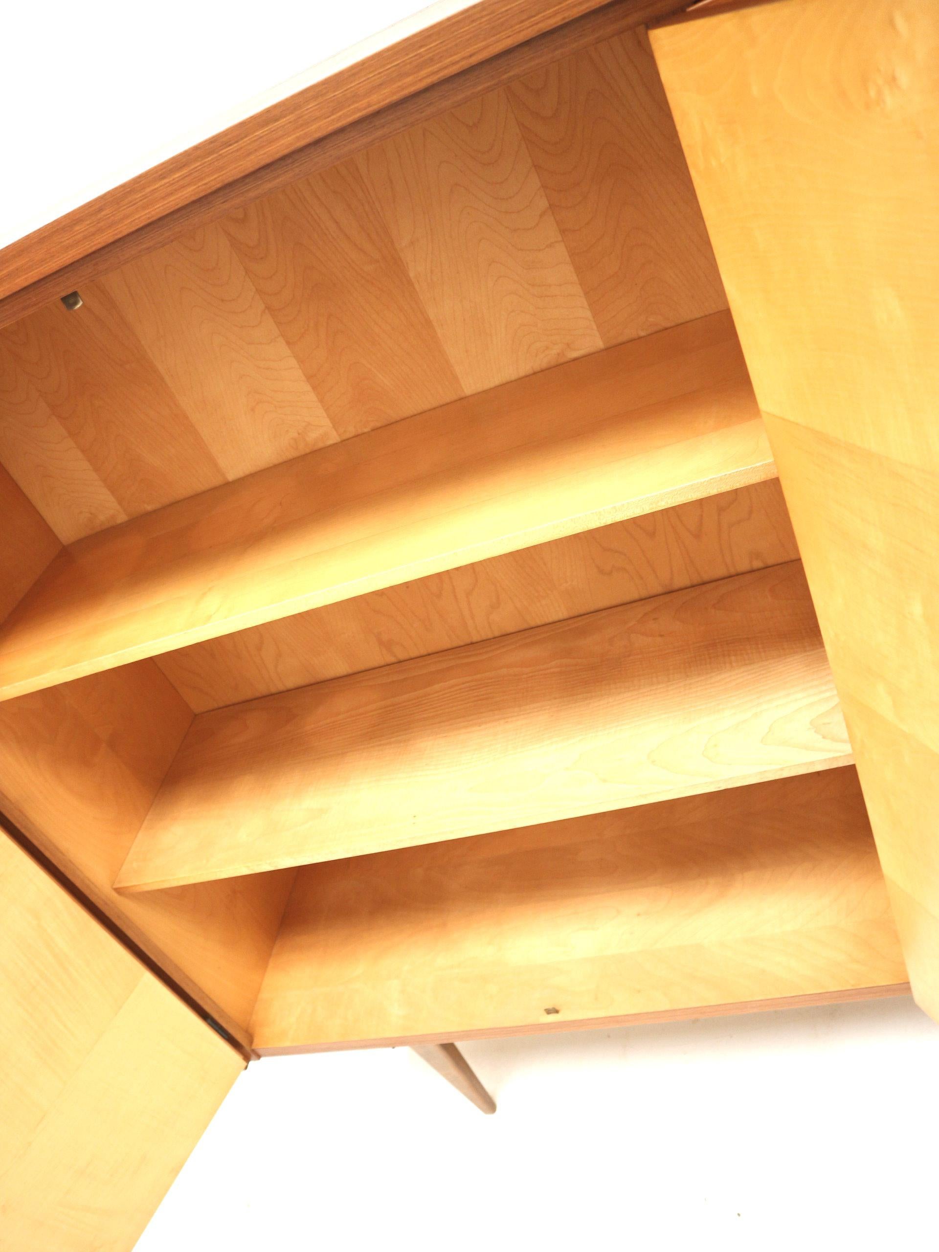 Large vintage highboard sideboard / wall unit made of teak from the 1960s For Sale 4