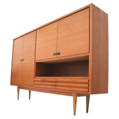 Grande buffet/unité murale vintage en teck des années 1960