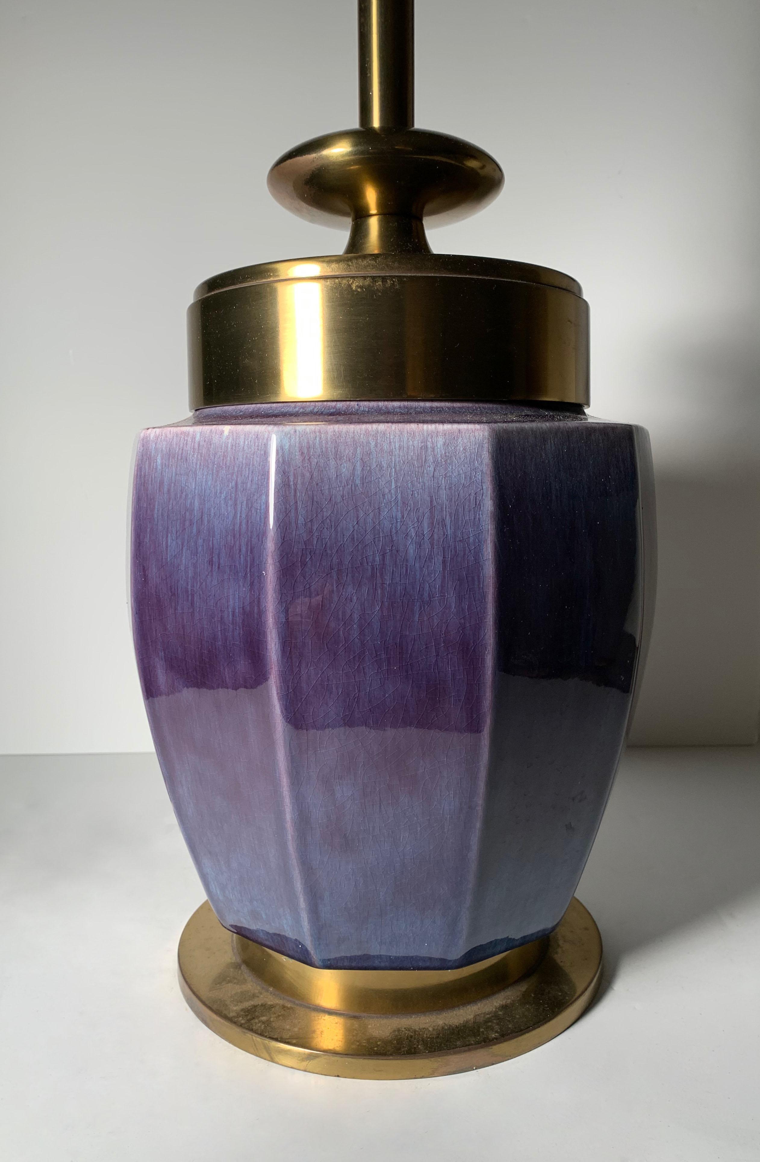 Grande lampe vintage en céramique Stiffel Hollywood Regency Bon état - En vente à Chicago, IL
