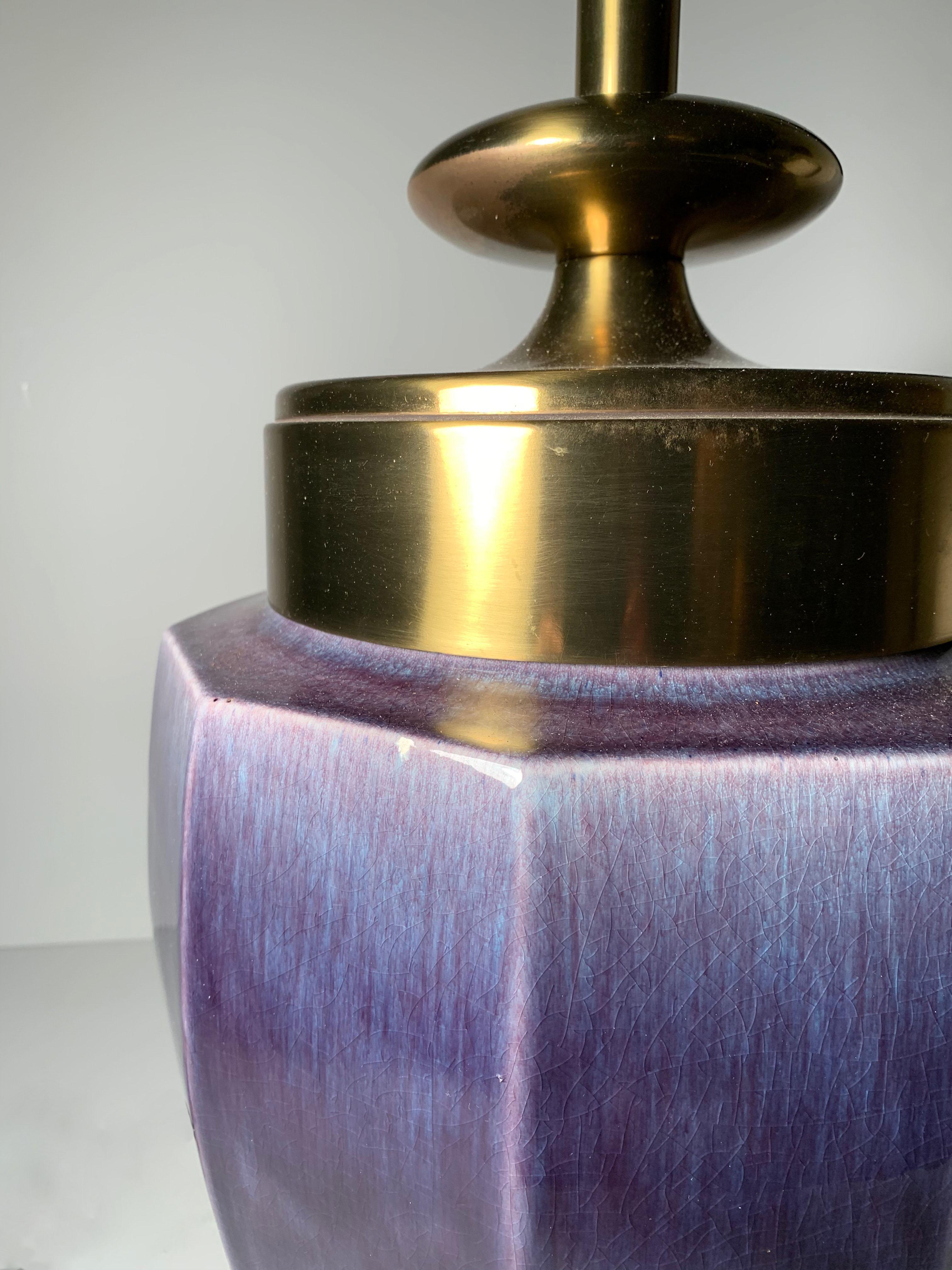 Céramique Grande lampe vintage en céramique Stiffel Hollywood Regency en vente
