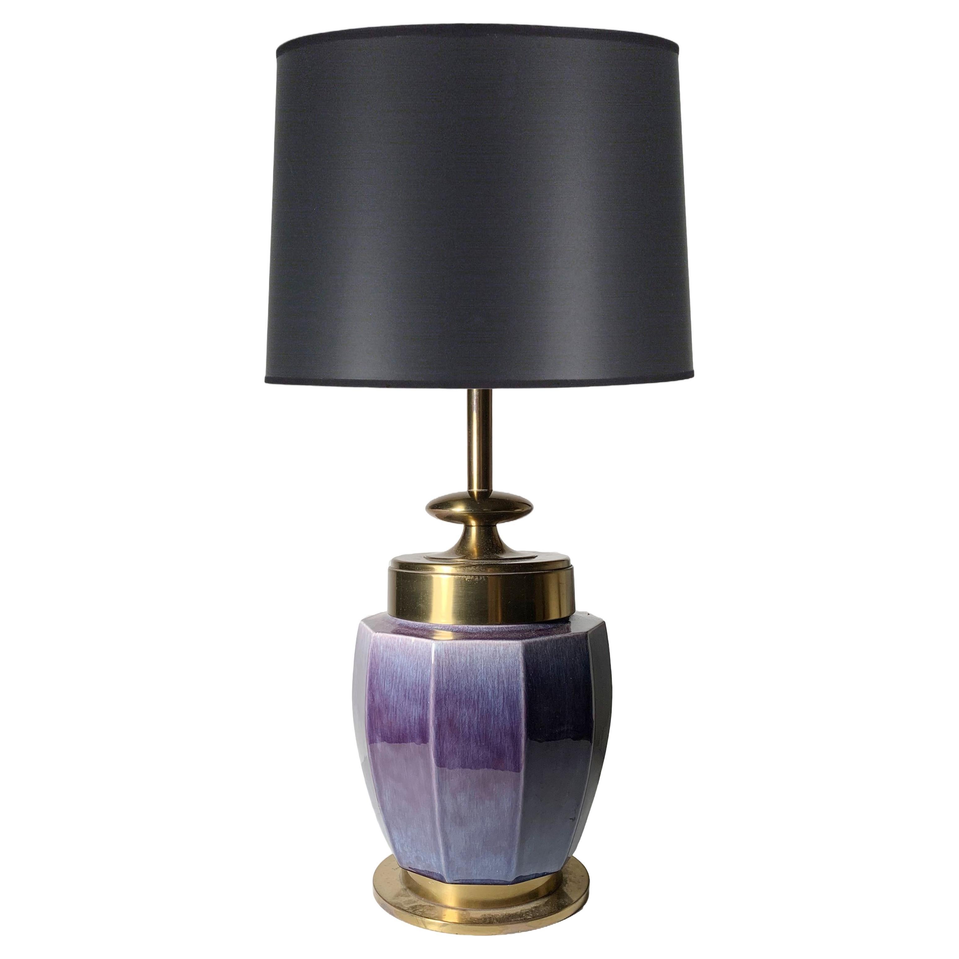 Grande lampada vintage Hollywood Regency Stiffel in ceramica