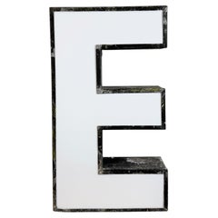 Large Vintage Illuminated Advertising Letter E , 1960s