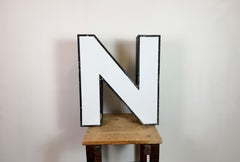 Large Vintage Illuminated Advertising Letter N , 1960s