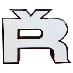 Large Vintage Illuminated Advertising Letter Ř , 1960s