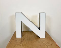 Large Vintage Illuminated Letter N , 1980s