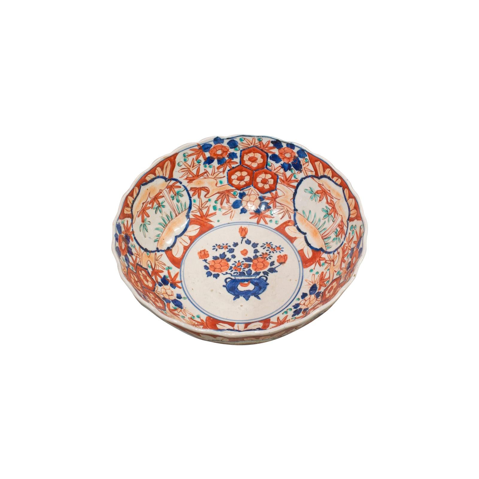 Large Vintage Imari Bowl, Oriental, Ceramic, Serving Dish, Art Deco, circa 1940