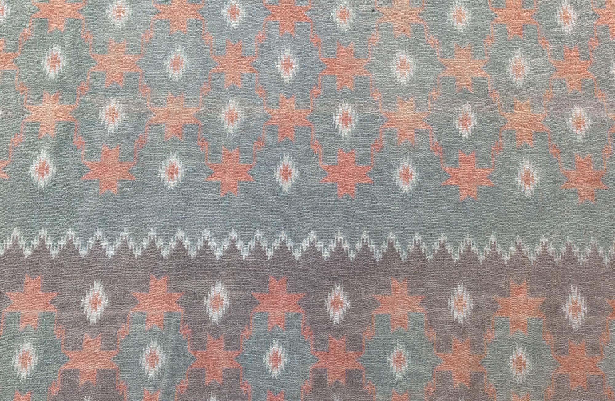 Großer indischer Dhurrie-Teppich im Vintage-Stil (Indisch) im Angebot