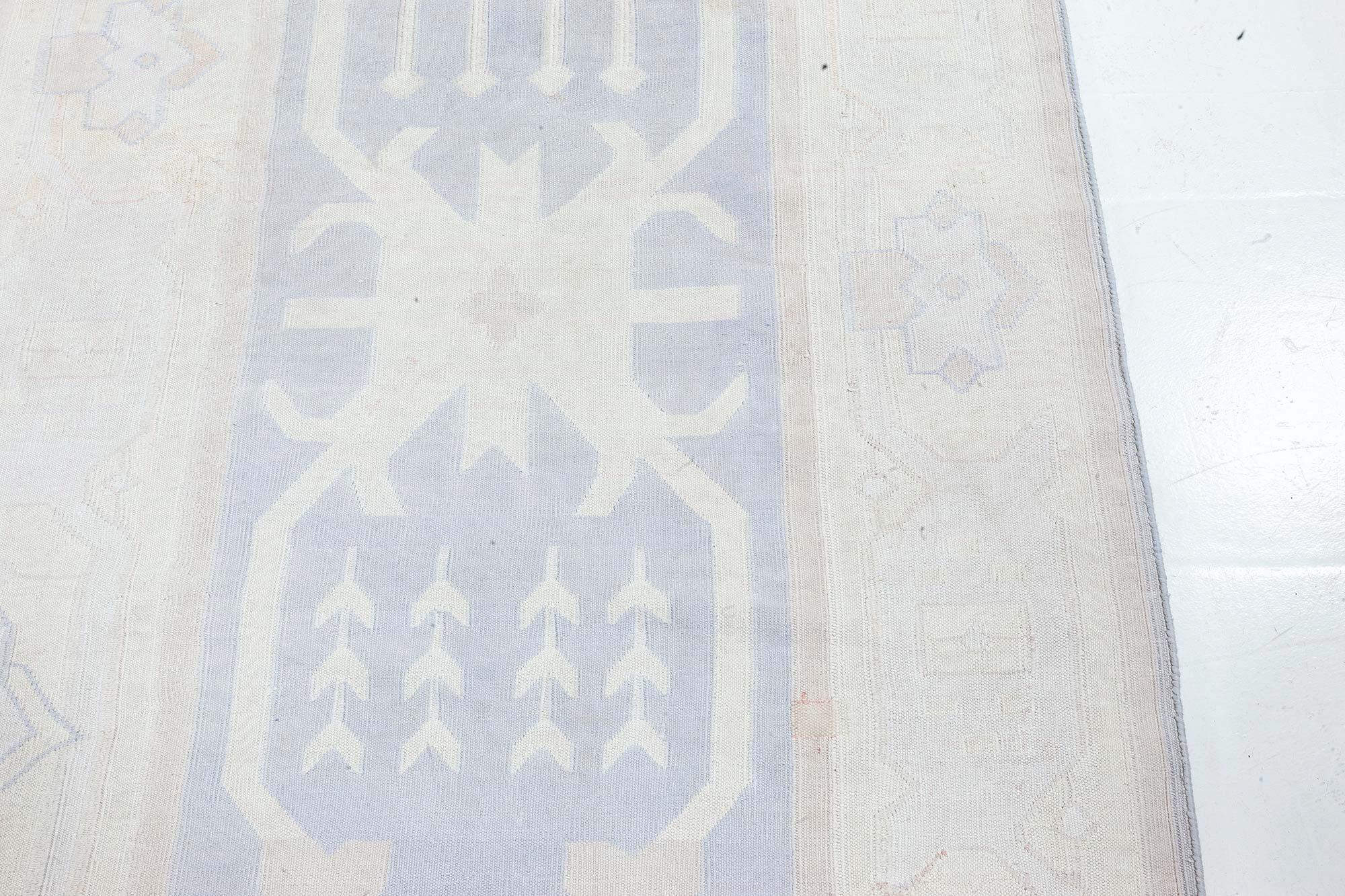 20th Century Large Vintage Indian Dhurrie Rug  For Sale