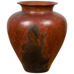 Große große indonesische Vintage-Vase aus Madura aus Keramik mit brauner Patina