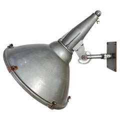Large Vintage Industrial Aluminium Factory Wall Spotlight, 1970s