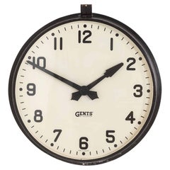 Used Industrial Gents of Leicester Factory Railway Wall Clock, circa 1930