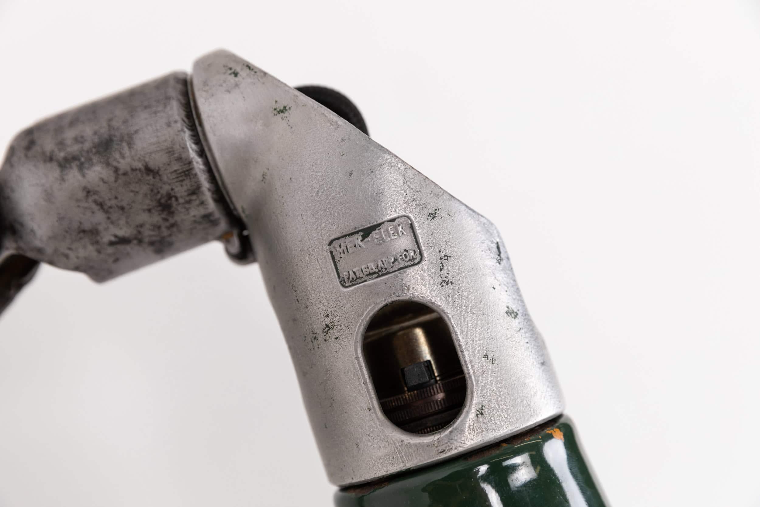Mid-20th Century Large Vintage Industrial Mek-Elek Machinists Adjustable Task Lamp, c.1930