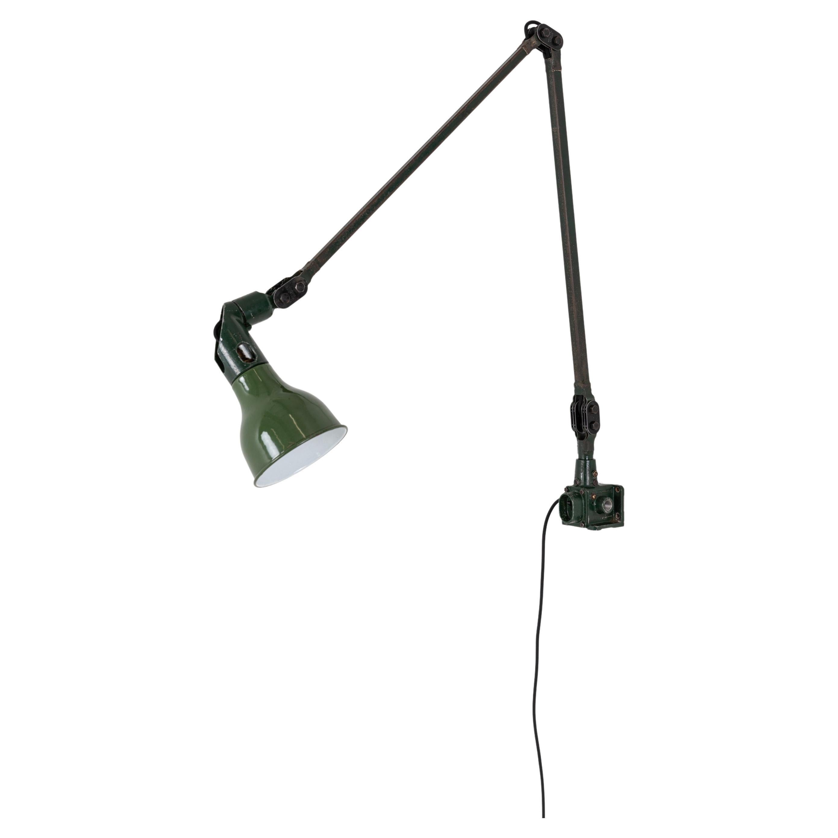 Large Vintage Industrial Mek-Elek Machinists Adjustable Task Lamp, circa 1930