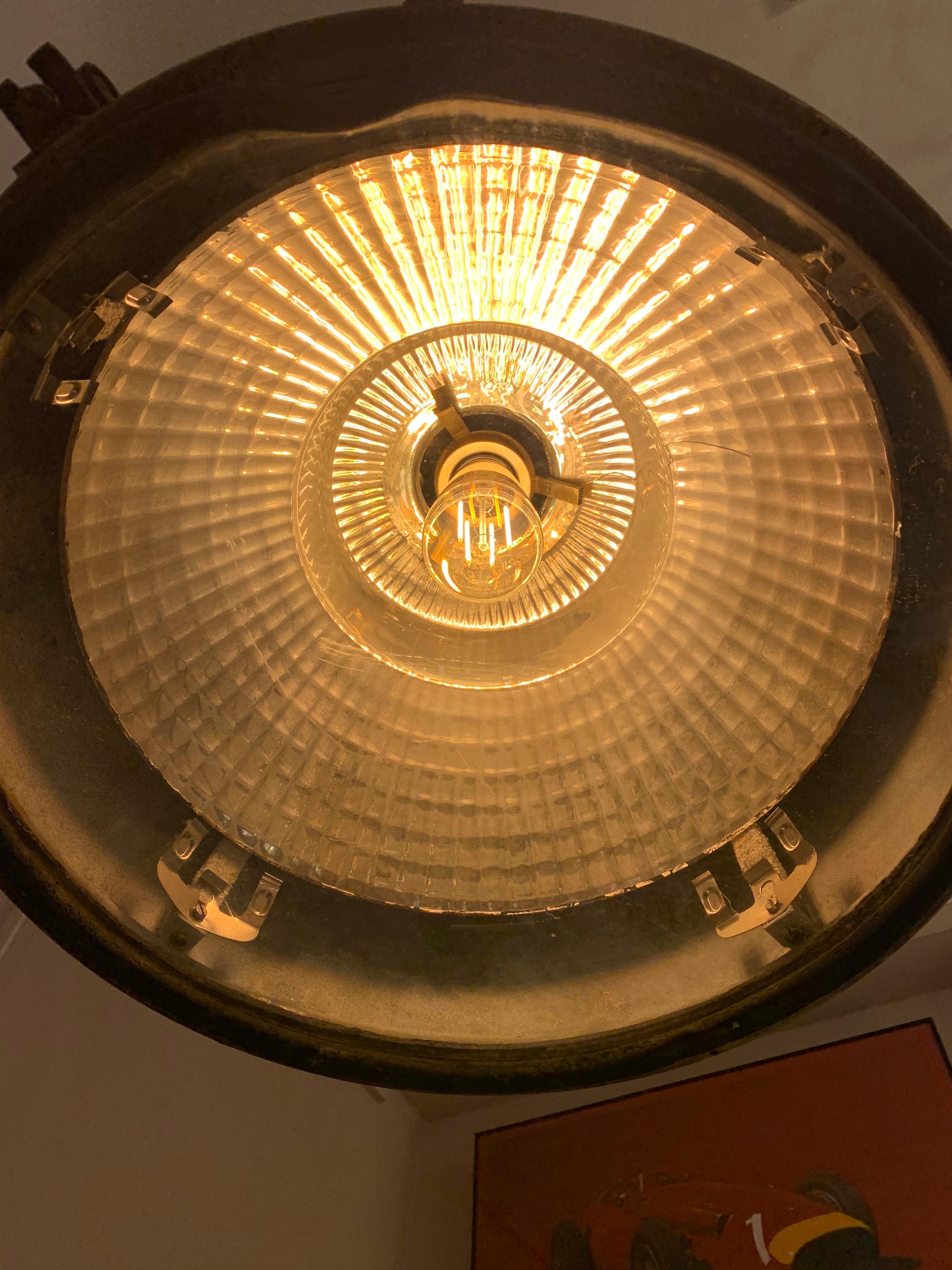 Large Vintage Industrial Metal Hanging Factory Ceiling Light or Floor Lamp 8