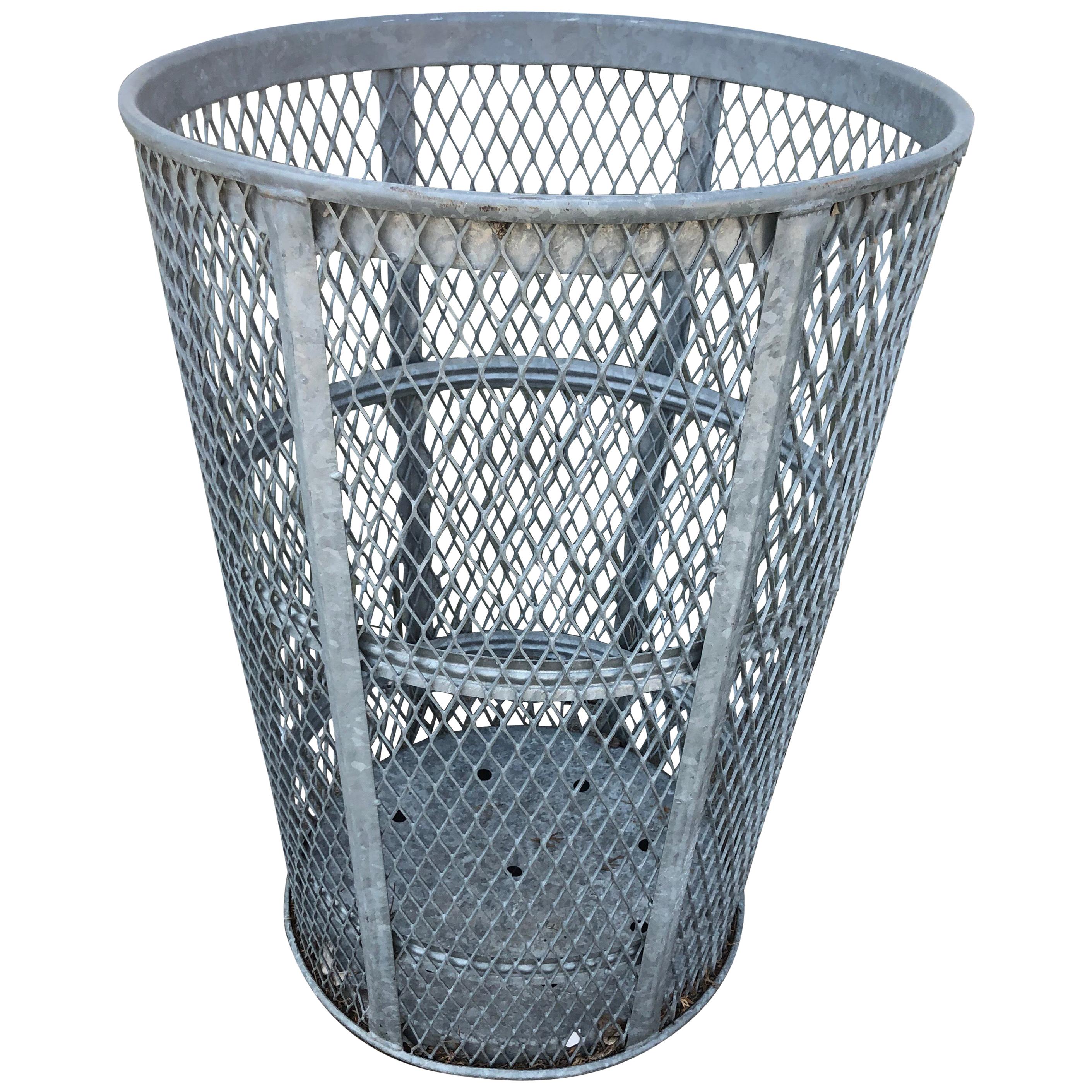 Large Vintage Industrial Trash Can at 1stDibs