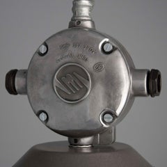 Large Vintage Industrial Vitreous Enamel Black Factory Ceiling Lighting