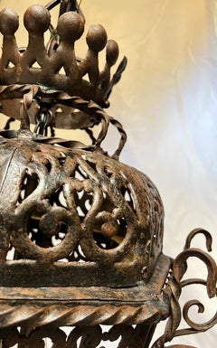 Large Vintage Iron Lantern