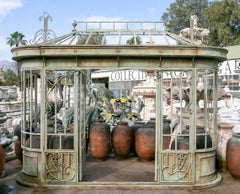Large Vintage Iron Wall Pavilion with Elegant Curved Design