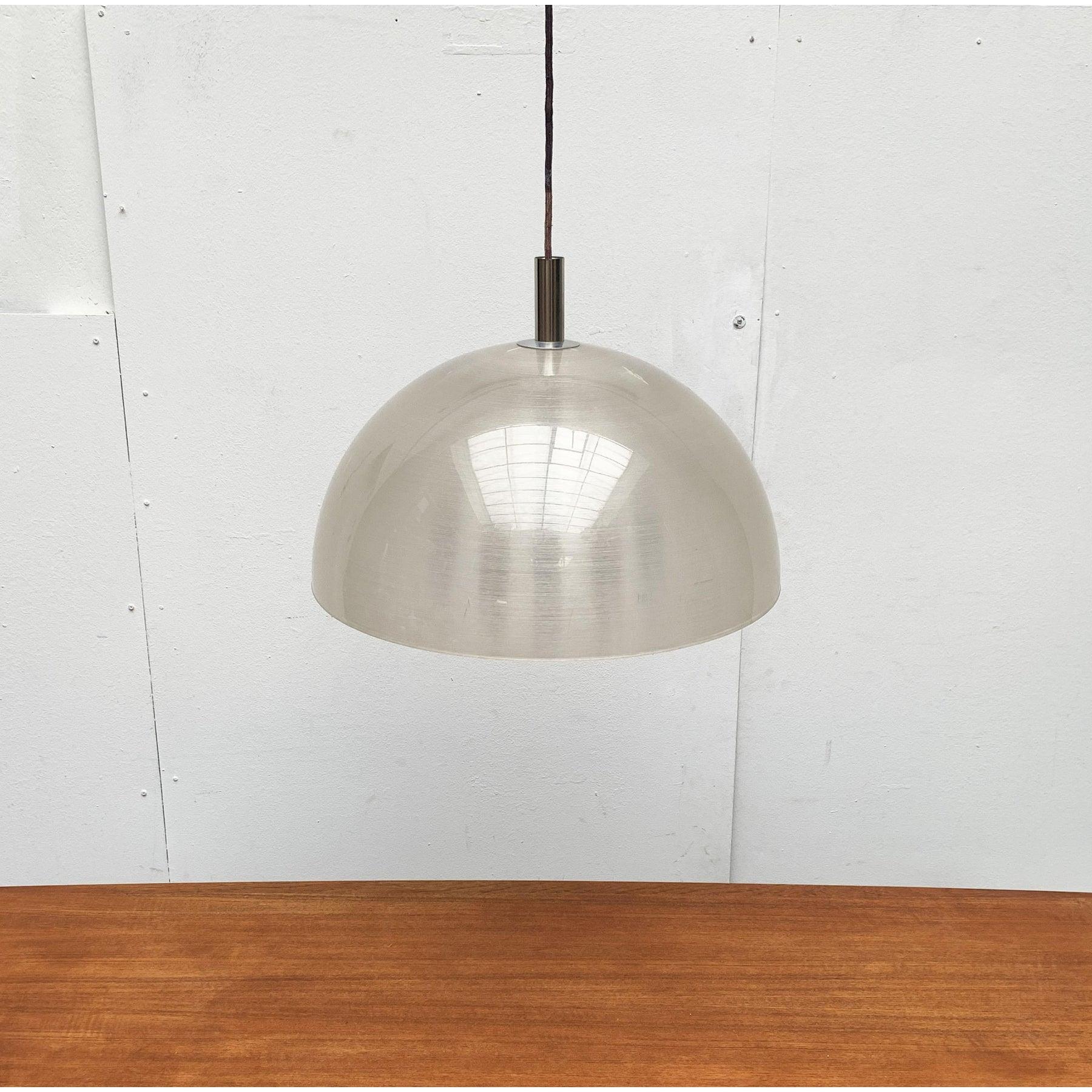 Large Vintage Italian Acrylic Dome Pendant, 1970s For Sale 5